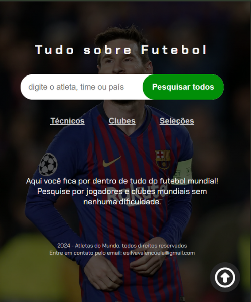 Imagem de apresentação do projeto World Football Players